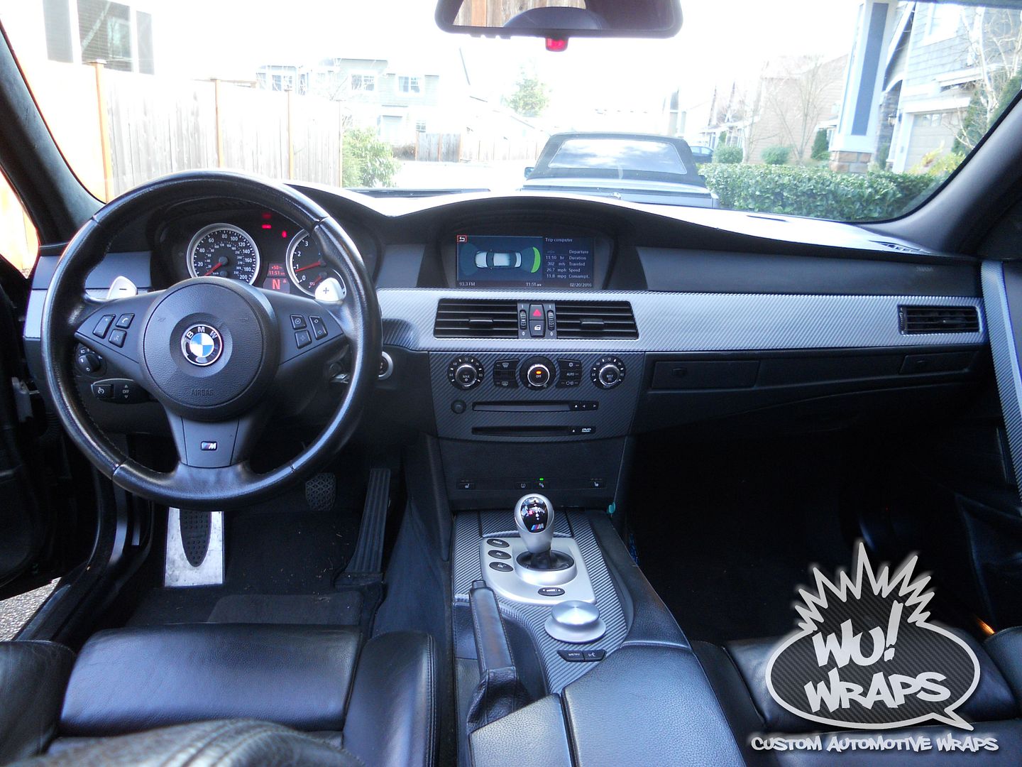 BMW e60 M5 Vvivid Vinyl 4D True R gunmetal CF interior trim vinyl wrap